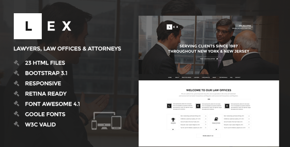 LEX - Lawyers, Law Offices & Attorneys HTML