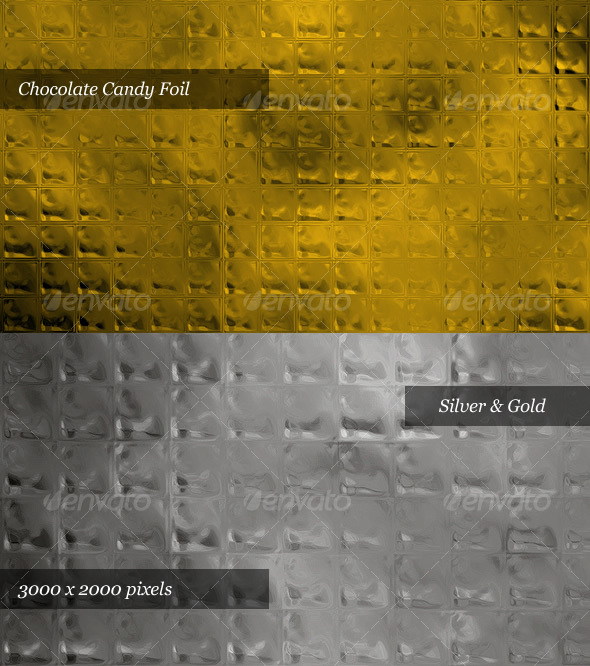 Chocolate Candy Foil (Silver & Gold) - Miscellaneous Textures