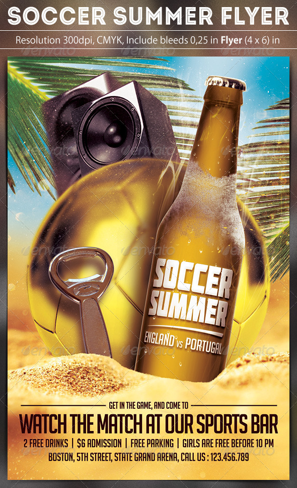 Soccer Summer Flyer Template