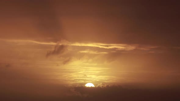 sunset on the horizon late afternnon alt