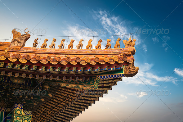 the eaves of forbidden city