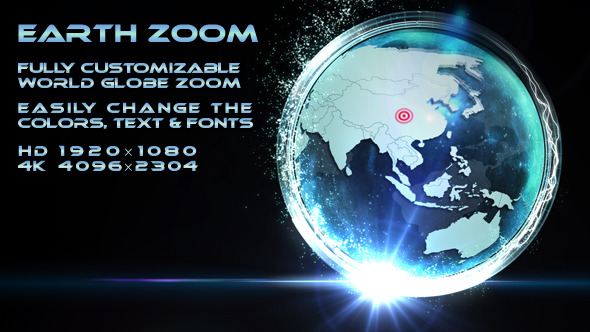 Earth Zoom - VideoHive 7939590