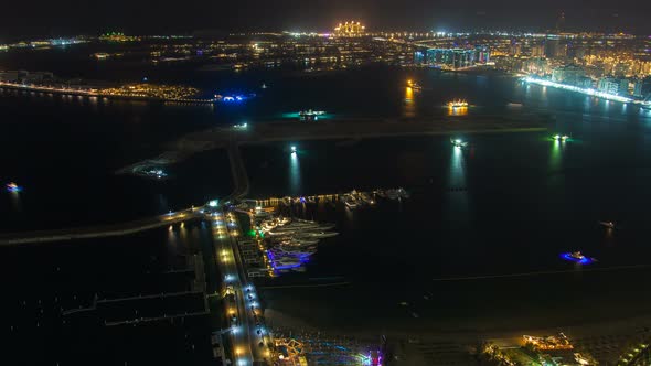 Dubai Palm Island Night Illumination alt