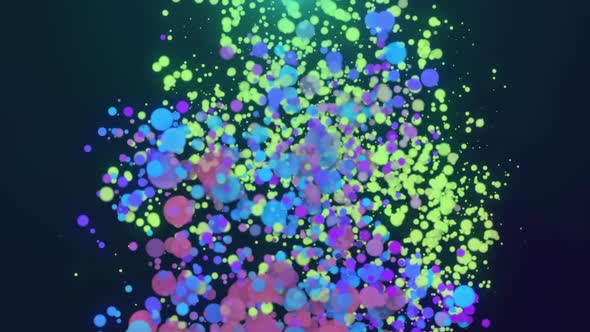 Colored Particles Flowing