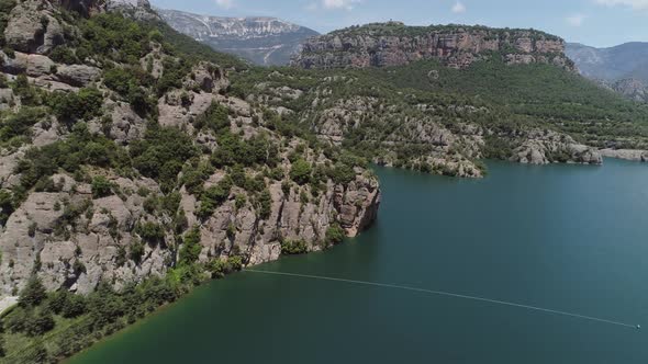 Dam at Llosa Del Cavall Reservoir Catalonia Spain