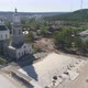 Aerial view of reconstruction of old church with square 17 - VideoHive Item for Sale