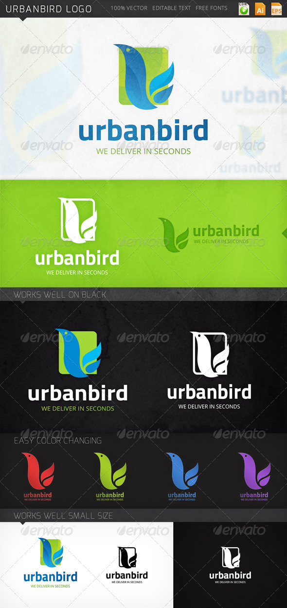 Urbanbird Letter U Logo Template - Abstract Logo Templates
