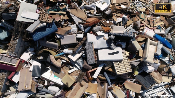 Garbage Dump, waste drone 4K alt