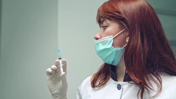 Female patient at the dentist's having local anesthesia in clinic. alt