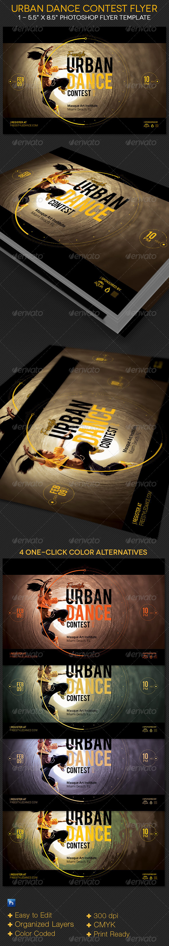 Urban Dance Contest Flyer Template