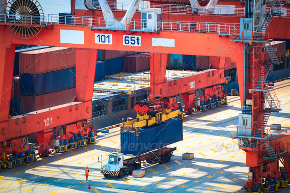 container operation - Stock Photo - Images
