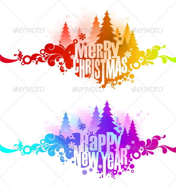 Christmas Ornate Colorful Greetings - Seasons/Holidays Conceptual
