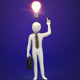 Light Bulb Switching On Over Mans Head - Idea Cnocept Light Bulb Switching On Over Mans Head - Idea Cnocept - VideoHive Item for Sale