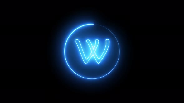 Glowing neon line in a circular path around the W  Vd 393 alt