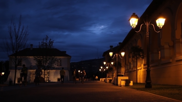 Pedestrian Traffic At Night 04