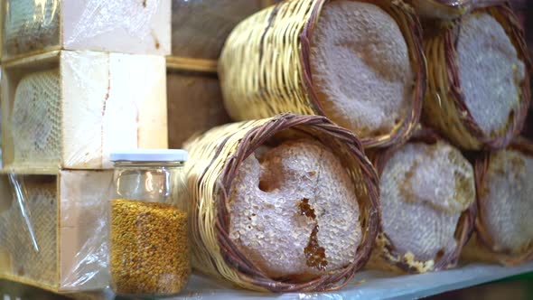 Organic Honey In Basket