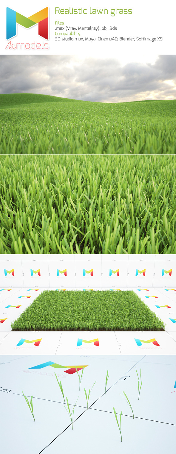 Realistic Lawn - 3Docean 7955957