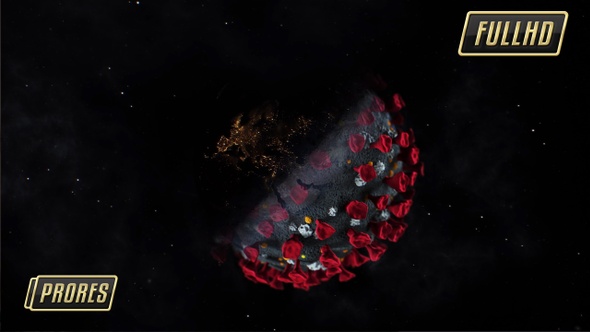 Global Pandemic Visualization – Earth with Virus Spread Animation alt