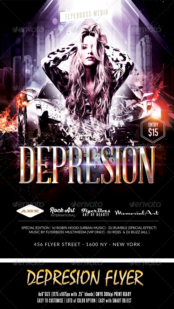 Depresion Flyer - Events Flyers