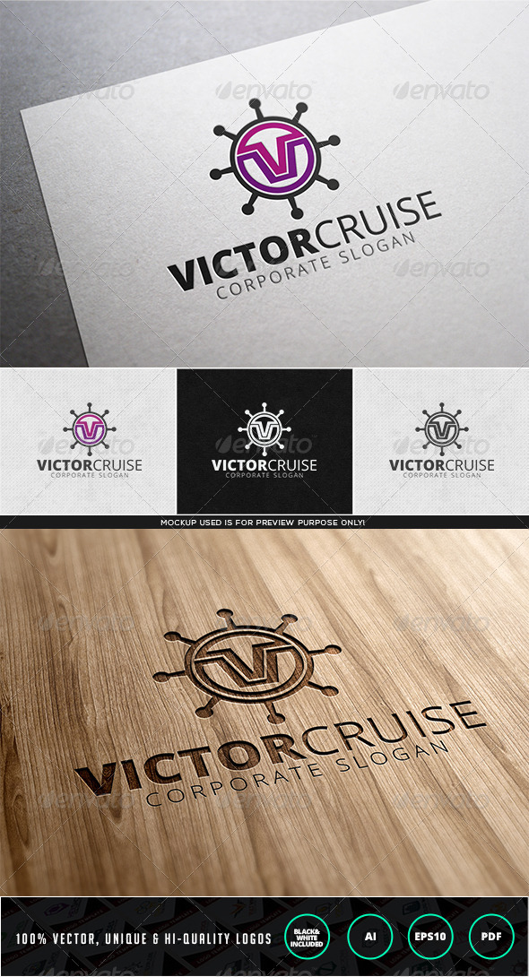 Victor Cruise Logo Template - Letters Logo Templates