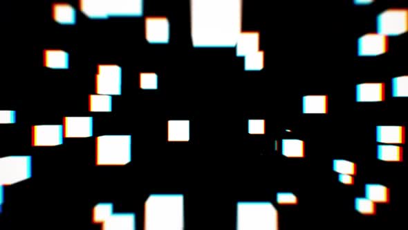 ART - Abstract White Cubes on Black Background - Artistic Futuristic Background alt