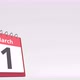 March 2 Date on the Flip Desk Calendar Page - VideoHive Item for Sale