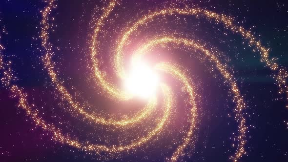 Spiral galaxy in deep space