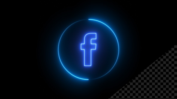 Neon Facebook Icon Alpha V1 alt