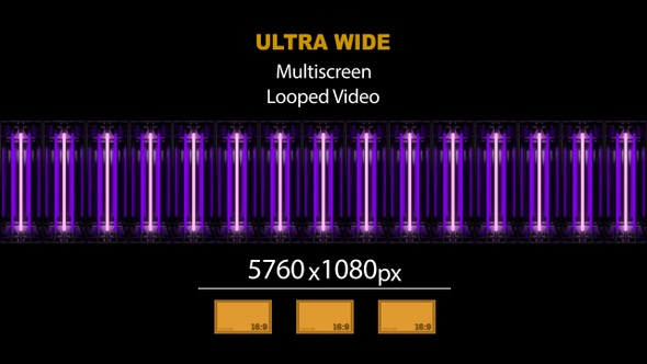 Ultra Wide HD Neon Lamps Light Wall 02