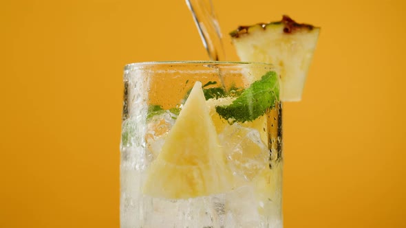 Pineapple Lemonade on Orange Background alt