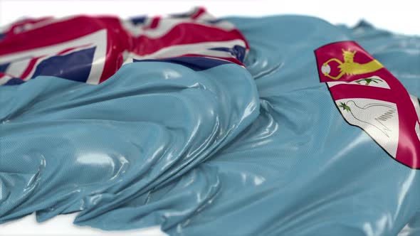 Fiji Flag On A White Chalkboard  alt