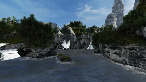 Waterfall in the afternoon alt