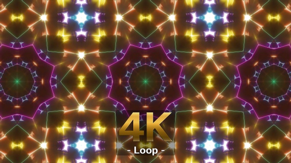 Bright Multi Shape Light Kaleidoscope Show 4K 02 alt