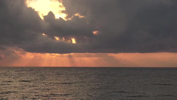 Sun Rays Sea Clouds