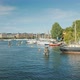 View of The City of Stockholm an Old Barge in the Foreground - VideoHive Item for Sale