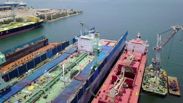 Aerial View Logistics Concept Floating Dry Dock alt