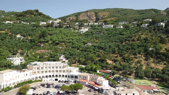 Amazing Aerial View of Marina Del Cantone Beach Near Sorrento Amalfi Coast  Italy alt