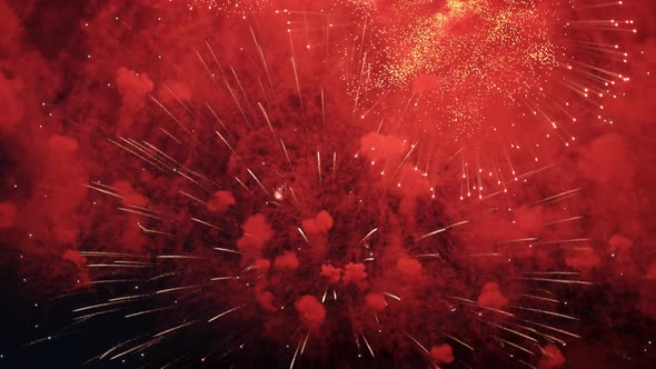 Holiday Bright Fireworks in Sky alt