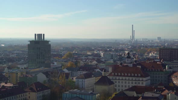 Panoramic View of Munich, Germany. Munich Is the Capital and Most Populous City of Bavaria. Right To