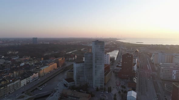 Aerial View of Malmö Cityscape Skyline