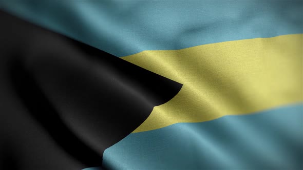 Bahamas Flag Textured Waving Close Up Background HD alt