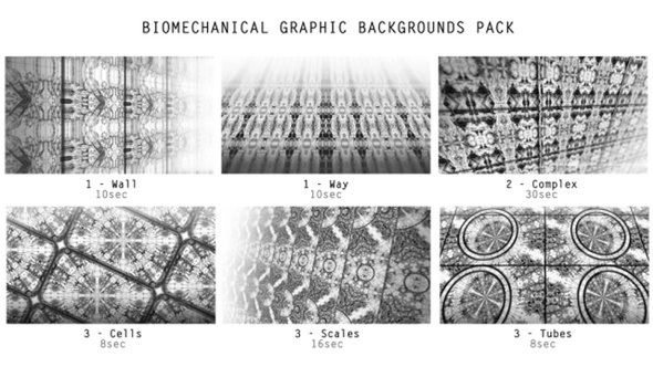 Biomechanical Graphic Background Pack