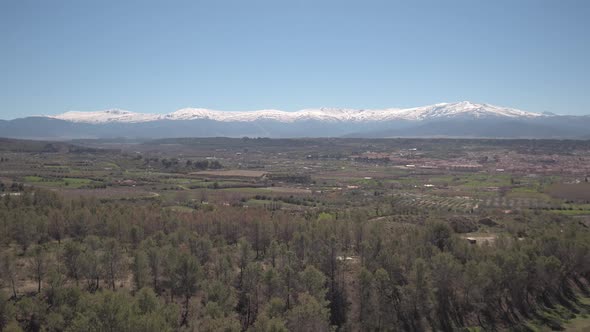 Aerial view of Guadix surroundings alt