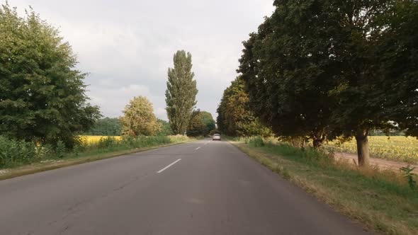 Car Accelerates On The Highway alt