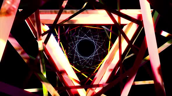 Abstract Neon stripes Triangle Vj Loop Tunnel background alt