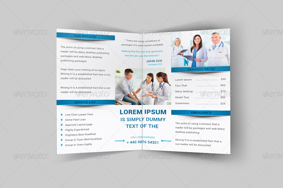 Multipurpose Business Bi-Fold Brochure | Volume 7, Print Templates