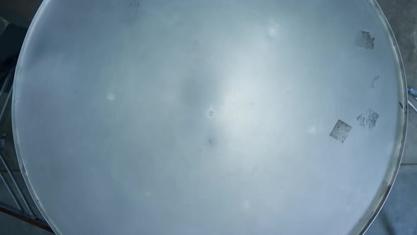 Factory Conveyor Machine Rotating in Technological Manufacture Complex Top View alt