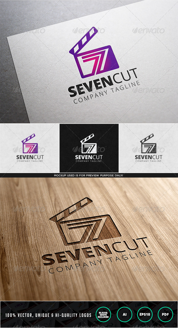 Sevencut Logo Template - Numbers Logo Templates