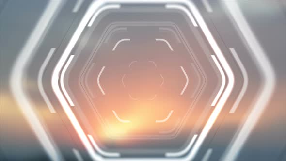 White Glowing Hi-Tech HUD Hexagons alt