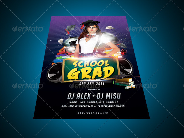 School Grad Flyer, Print Templates | GraphicRiver